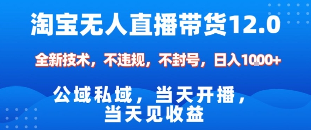 淘宝无人直播12.0，公域私域技术，不封号，不违规布局双十一流量风口，日入1k(独家技术)【揭秘】-牵机网
