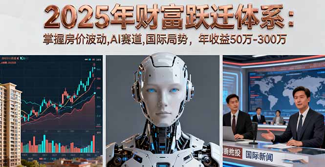 2025年财富跃迁体系:掌握房价波动,AI赛道,国际局势,年收益50万-300万-牵机网