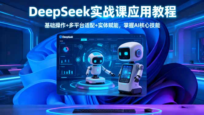 DeepSeek实战课应用教程、基础操作+多平台适配+实体赋能,掌握AI核心技能-牵机网