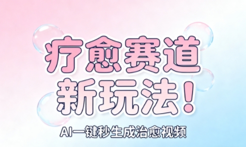 AI+疗愈+一键生成,一分钟一条素材,每天想要多少素材就多少素材,矩阵做,月入1W-牵机网