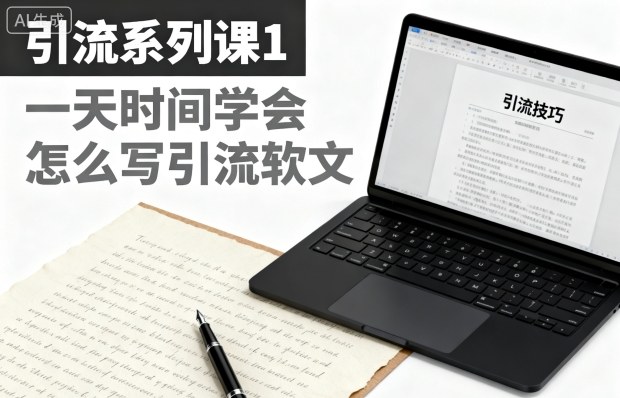 引流系列课1,一天时间学会怎么写引流软文-牵机网