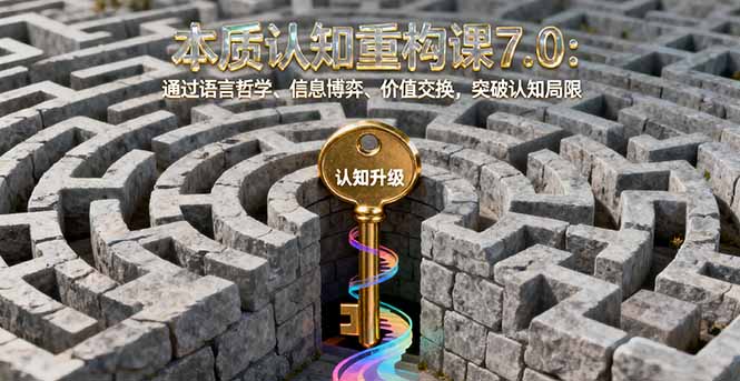 本质认知重构课7.0:通过语言哲学、信息博弈、价值交换,突破认知局限-牵机网